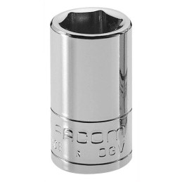 1 pcs - Facom 1/4 in Drive 7/32in Standard Socket, 6 point, 22 mm Overall Length
