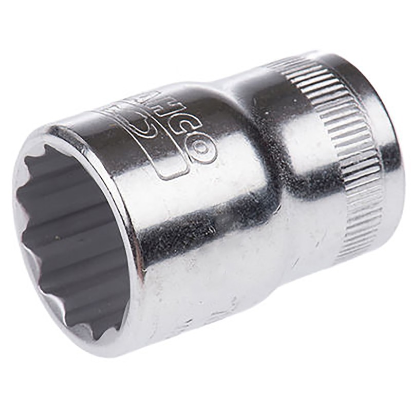 1 pcs - Bahco 1/2 in Drive 22mm Standard Socket, 12 point, 39 mm Overall Length