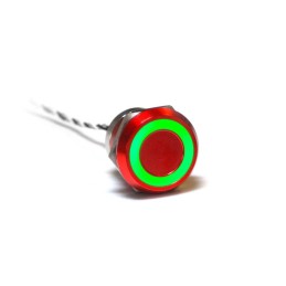 60 pcs - Bulgin Capacitive Switch Momentary NO,Illuminated, Green, Red, IP68, IP69K Red Anodised