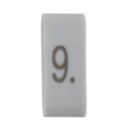 1 Bag of 100 - HellermannTyton HODS85 Slide On Cable Markers, Black on White, Pre-printed '9', 1.8 - 6.3mm Cable