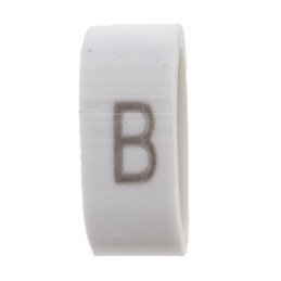 1 Bag of 100 - HellermannTyton HODS85 Slide On Cable Markers, Black on White, Pre-printed 'B', 1.8 - 6.3mm Cable