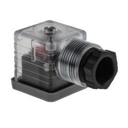 5 pcs - RS PRO 3P+E DIN 43650 A, Female Solenoid Valve Connector, with Indicator Light, 24 V dc Voltage