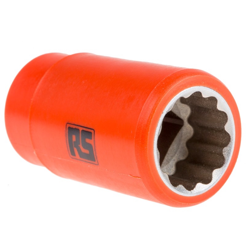 1 pcs - ITL Insulated Tools Ltd 1/2 in Drive 18mm Insulated Standard Socket, 12 point, VDE/1000V, 50 mm Overall Length