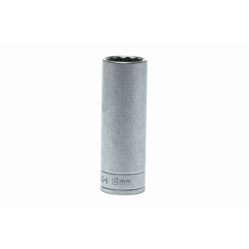 1 pcs - Teng Tools 1/2 in Drive 19mm Deep Socket, 12 point, 79 mm Overall Length