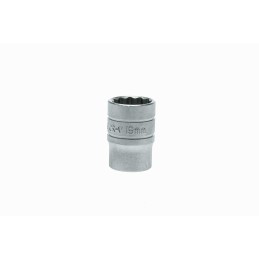 1 pcs - Teng Tools 1/2 in Drive 19mm Standard Socket, 12 point, 38 mm Overall Length