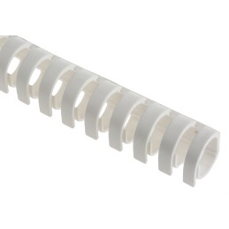 1 pcs - HellermannTyton HTC White Slotted Flexible Panel Trunking - Flexible Slot, W20 mm x D20mm, L0.5m, Plastic