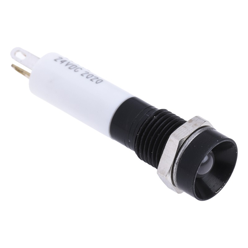 1 pcs - RS PRO Green, Red, Yellow Panel Mount Indicator, 24V dc, 8mm Mounting Hole Size, Solder Tab Termination