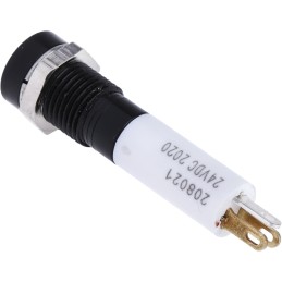 1 pcs - RS PRO Green, Red, Yellow Panel Mount Indicator, 24V dc, 8mm Mounting Hole Size, Solder Tab Termination