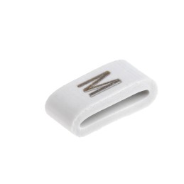 1 Bag of 100 - HellermannTyton HODS85 Slide On Cable Markers, Black on White, Pre-printed 'M', 1.8 - 6.3mm Cable