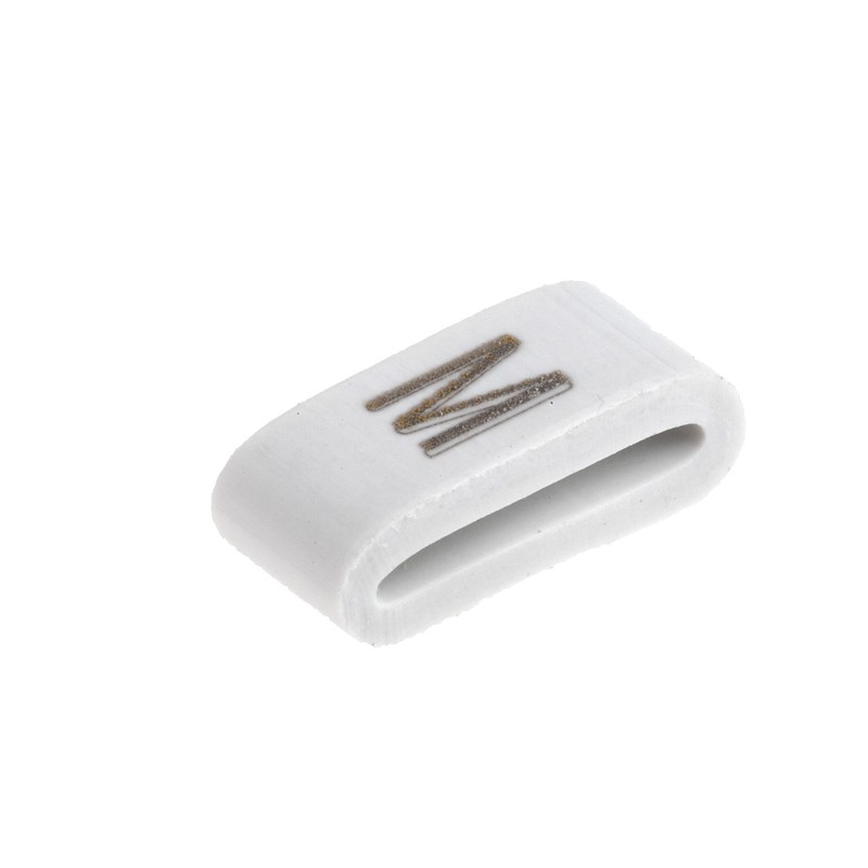 1 Bag of 100 - HellermannTyton HODS85 Slide On Cable Markers, Black on White, Pre-printed 'M', 1.8 - 6.3mm Cable