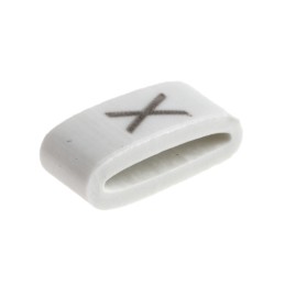 1 Bag of 100 - HellermannTyton HODS85 Slide On Cable Markers, Black on White, Pre-printed 'X', 1.8 - 6.3mm Cable