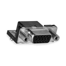 5 pcs - Amphenol ICC CD 15 Way Right Angle Plug-In Mount D-sub Connector Socket, 2.285mm Pitch, with Screw