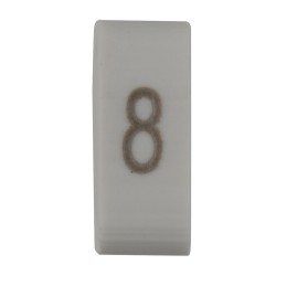 1 Bag of 100 - HellermannTyton HODS85 Slide On Cable Markers, Black on White, Pre-printed '8', 1.8 - 6.3mm Cable