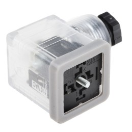 5 pcs - RS PRO 3P+E DIN 43650 A, Female Solenoid Connector with Indicator Light, 110 V ac Voltage