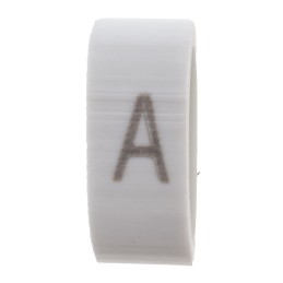 1 Bag of 100 - HellermannTyton HODS85 Slide On Cable Markers, Black on White, Pre-printed 'A', 1.8 - 6.3mm Cable