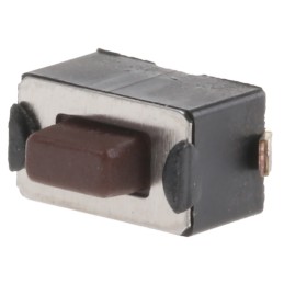 10 pcs - Brown Button Tactile Switch, SPST 50 mA @ 12 V dc 1.5mm