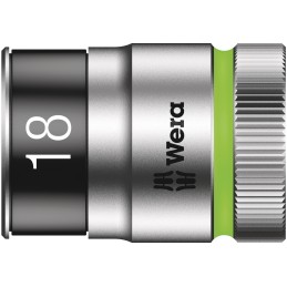 1 pcs - Wera 1/2 in Drive 18mm Standard Socket, 6 point, 37 mm Overall Length