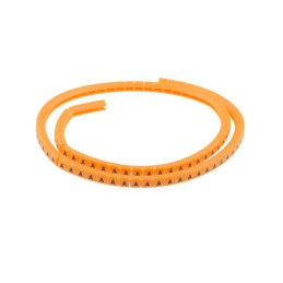 1 Reel of 100 - RS PRO Snap On Cable Markers, Black on Orange, Pre-printed 'A', 3 - 3.4mm Cable