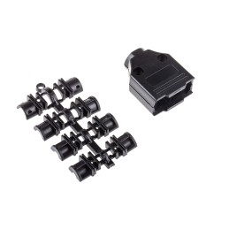 5 pcs - MH Connectors MHDTPPK Series ABS D Sub Backshell, 9 Way, Strain Relief