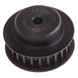 1 pcs - RS PRO Timing Belt Pulley, Steel 9mm Belt Width x 5mm Pitch, 24 Tooth