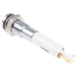 1 pcs - RS PRO Orange Panel Mount Indicator, 10.8 - 13.2V dc, 8mm Mounting Hole Size, IP67