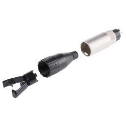 1 pcs - Amphenol Cable Mount XLR Connector, Male, 3 Way, Silver Plating