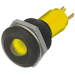 1 pcs - RS PRO Yellow Panel Mount Indicator, 115 V dc, 230V ac, 19mm Mounting Hole Size
