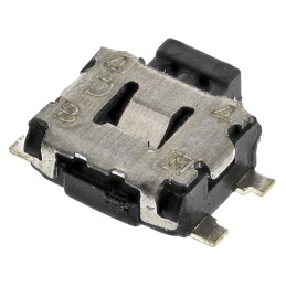 10 pcs - Black Push Plate Tactile Switch, SPST 50 mA @ 12 V dc 1.35mm