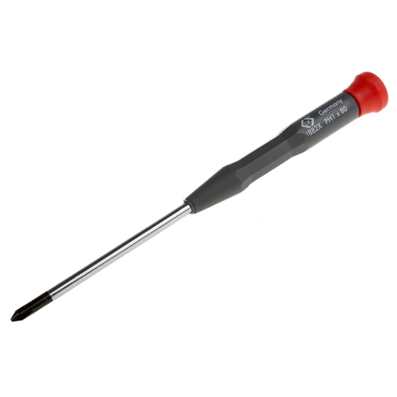 1 pcs - CK Phillips Precision Screwdriver, PH1 Tip, 80 mm Blade, 177 mm Overall