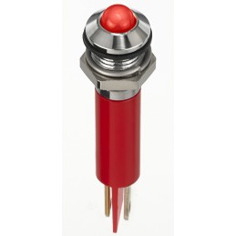 1 pcs - RS PRO Red Panel Mount Indicator, 2V dc, 8mm Mounting Hole Size, Faston, Solder Lug Termination, IP67