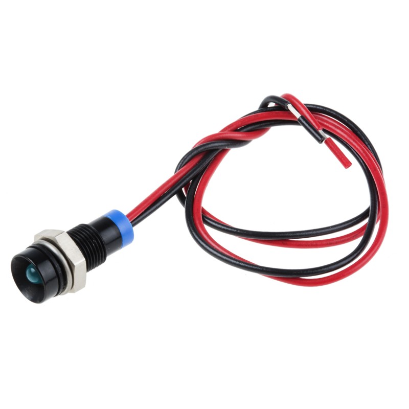 1 pcs - RS PRO Blue Panel Mount Indicator, 2V dc, 6mm Mounting Hole Size, Lead Wires Termination, IP67