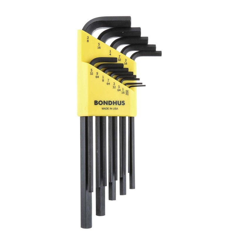 1 pcs - Bondhus 13 piece L Shape Imperial Hex Key Set, 0.05 - 3/8'