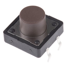 10 pcs - Brown Plunger Tactile Switch, SPST 50 mA @ 12 V dc 4.2mm