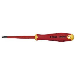 1 pcs - Felo Pozidriv Insulated Screwdriver, PZ2 Tip, VDE/1000V