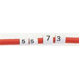1 Bag of 100 - TE Connectivity Heat Shrink Cable Markers, White, Pre-printed 'P', 1 - 3mm Cable