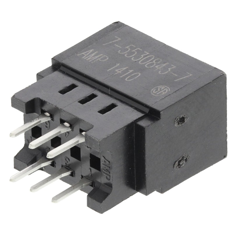 5 pcs - TE Connectivity 100 Series Series Female Edge Connector, Through Hole Mount, 6-Contacts, 2.54mm Pitch, 2-Row, Solder