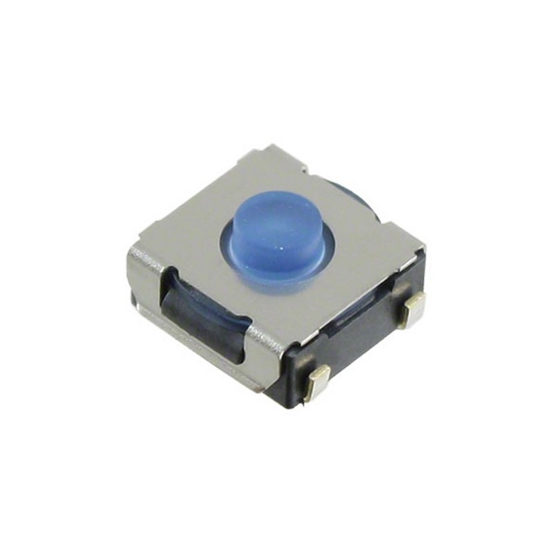 10 pcs - IP67 Blue Plunger Tactile Switch, SPST 50 mA 0.9mm Surface Mount