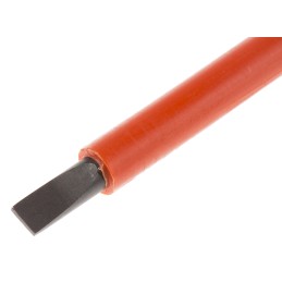 1 pcs - ITL Insulated Tools Ltd Slotted Insulated Screwdriver, 5 x 1 mm Tip, 75 mm Blade, VDE/1000V, 152 mm Overall