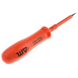 1 pcs - ITL Insulated Tools Ltd Slotted Insulated Screwdriver, 5 x 1 mm Tip, 75 mm Blade, VDE/1000V, 152 mm Overall