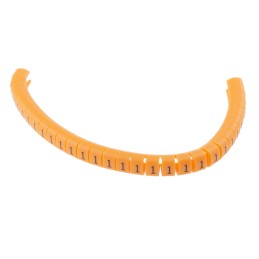 1 Reel of 100 - RS PRO Snap On Cable Markers, Black on Orange, Pre-printed '1', 4 - 5mm Cable