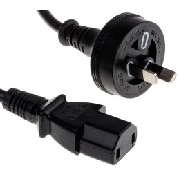 1 pcs - RS PRO IEC C17 Socket to Type I Australian Plug Power Cord, 2m