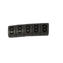 1 Bag of 250 - RS PRO Slide On Cable Marker, Black on Grey, Pre-printed '8', 3 - 4.2mm Cable