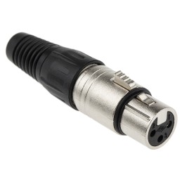 1 pcs - RS PRO Cable Mount XLR Connector, Female, 250 V ac, 3 Way, Silver Plating