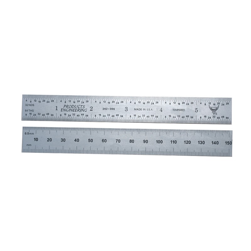 1 pcs - RS PRO 150mm Steel Imperial, Metric Ruler