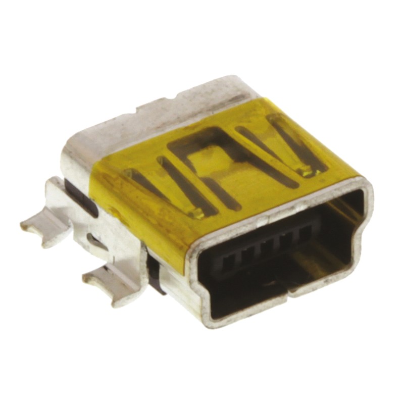 5 pcs - Molex Right Angle, SMT, Socket Type B 2.0 USB Connector