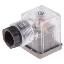 5 pcs - RS PRO 2P+E DIN 43650 A, Female Solenoid Connector with Indicator Light, 24 V dc Voltage