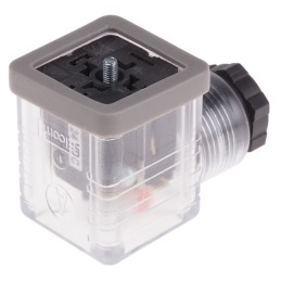 5 pcs - RS PRO 2P+E DIN 43650 A, Female Solenoid Connector with Indicator Light, 24 V dc Voltage