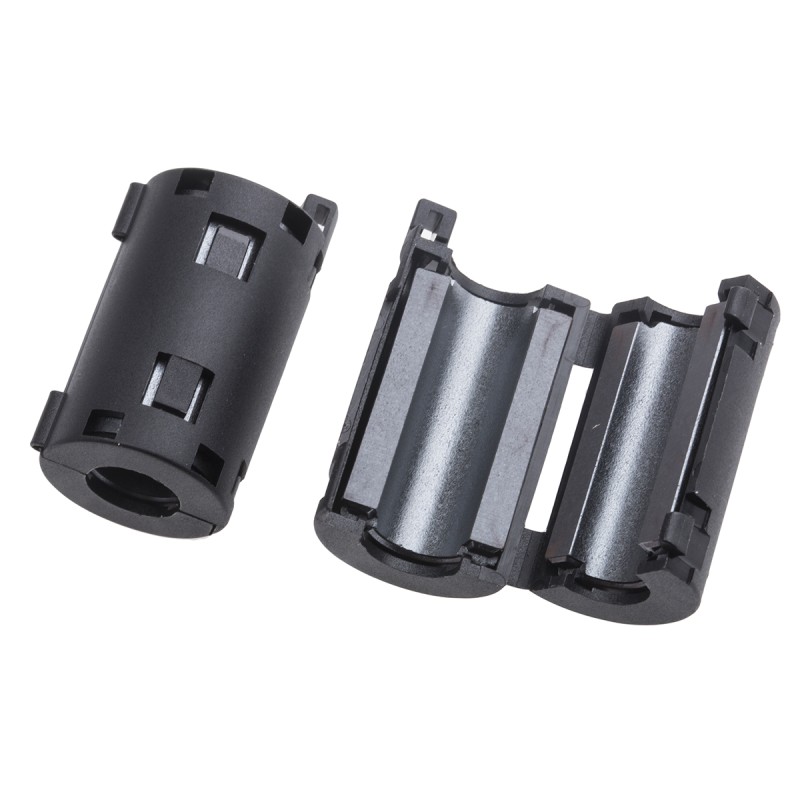 2 pcs - RS PRO Openable Ferrite Clamp, 17 x 30 x 15mm, For Computer Peripherals, Digital TV, Internal & External Power Cables,