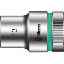 1 pcs - Wera 1/2 in Drive 13mm Standard Socket, 6 point, 37 mm Overall Length