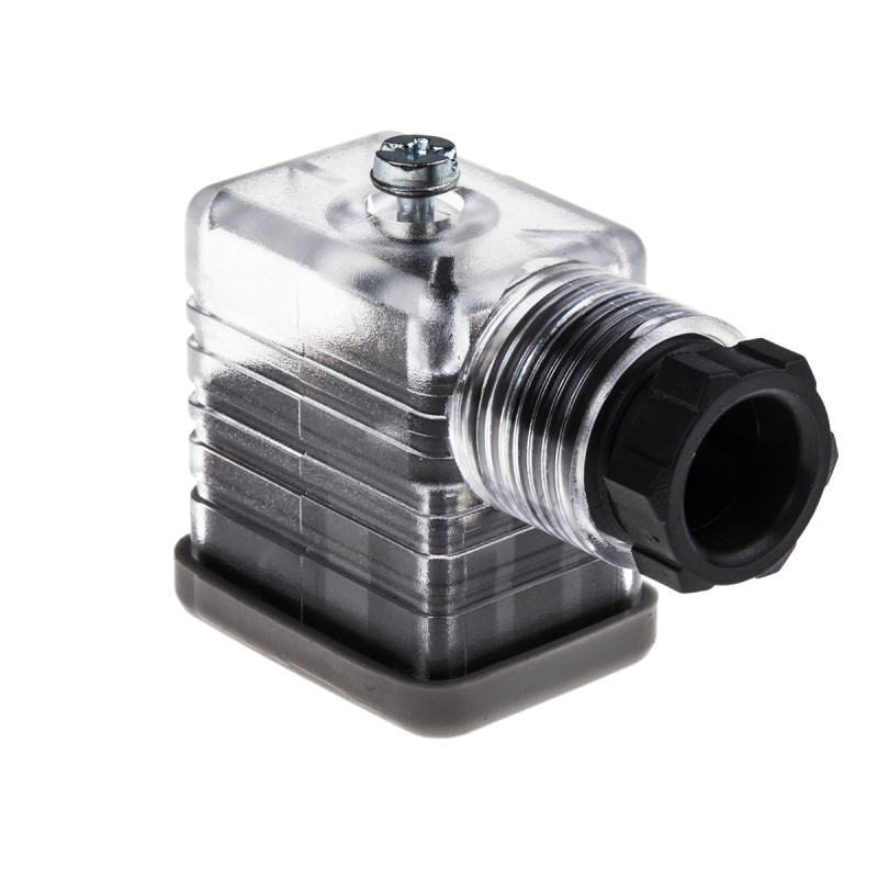 5 pcs - RS PRO 2P+E DIN 43650 B, Female Solenoid Valve Connector with Indicator Light, 250 V ac Voltage